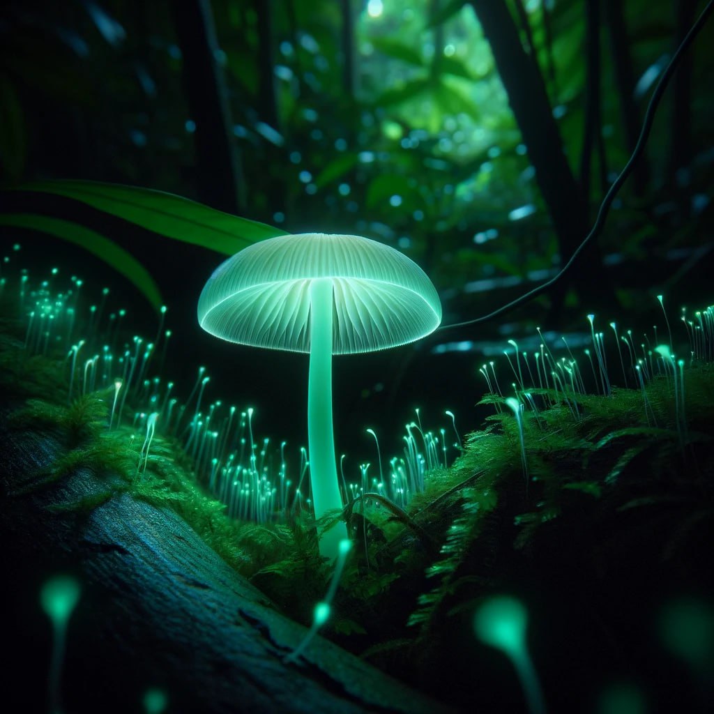 Светящиеся грибы: чудо природы